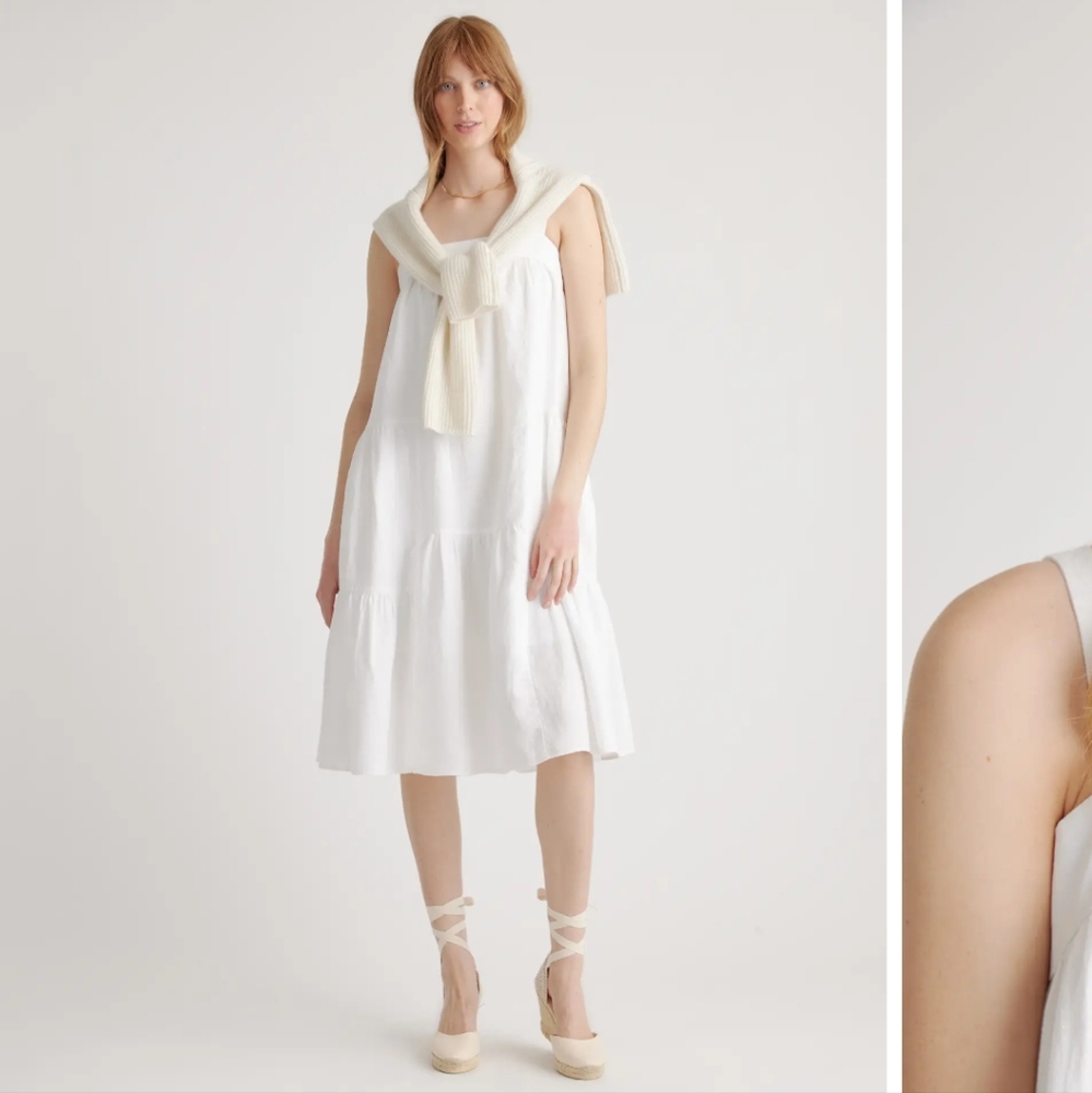 Quince Linen Trapeze Dress NWT